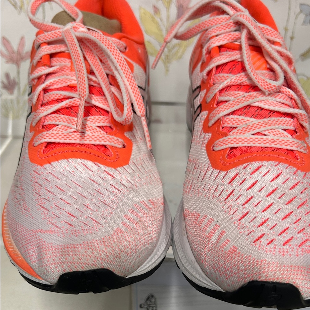 ASICS KAYANO 27 TOKYO Women's Athletic Shoes - Vibrant Orange and White - Picture 6 of 15